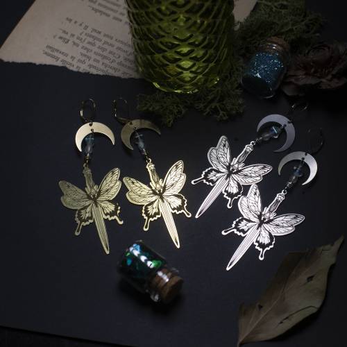 boucles d'oreilles ailes de papillon