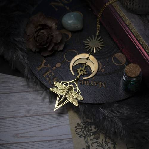 collier pendentif libellule  en laiton