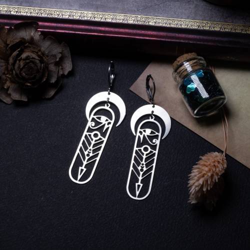 boucles d'oreilles oeil porte bonheur - Horus