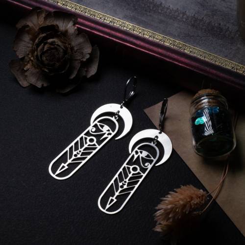 boucles d'oreilles oeil porte bonheur - Horus