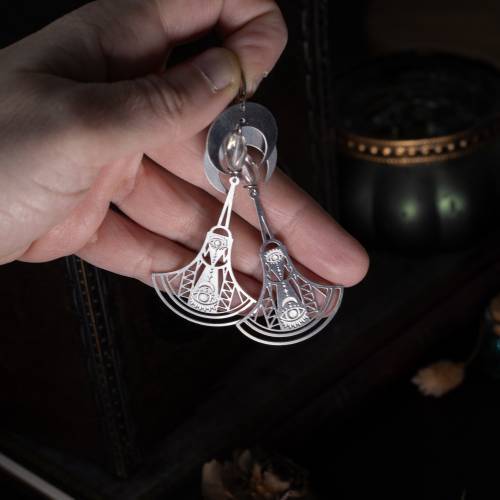boucles d'oreilles oeil porte bonheur - Horus