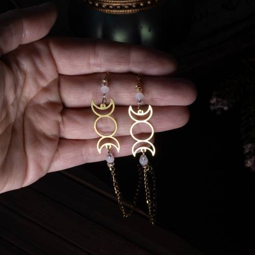 Bracelet triple lune en laiton