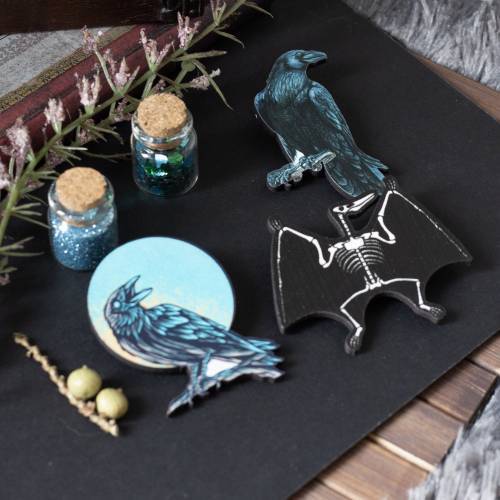 broche - pins corbeau