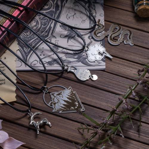 Mixe collier coton ciré et simple pendentif