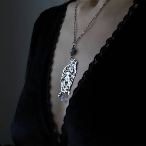 collier pendentif femme papillon style vintage - rétro