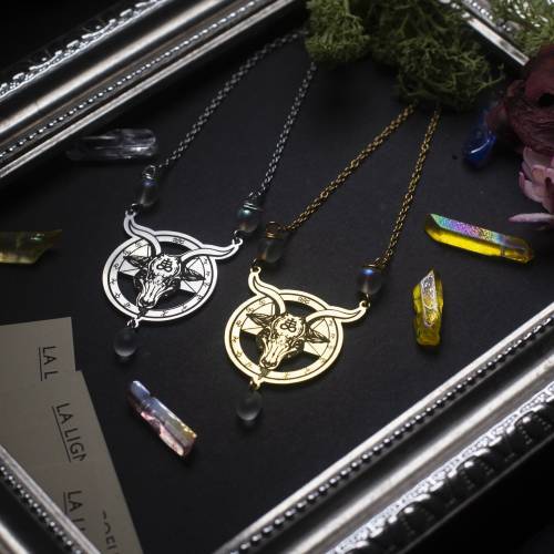 ras de cou pendentif baphomet en acier inoxydable